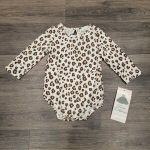 Rare Editions Leopard Print Jumper Long Sleeve Bodysuit Outfit‎ 18M